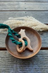 Makramee Holz-Greifling bzw. Holz-Beissring