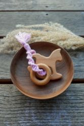 Makramee Holz-Greifling bzw. Holz-Beissring