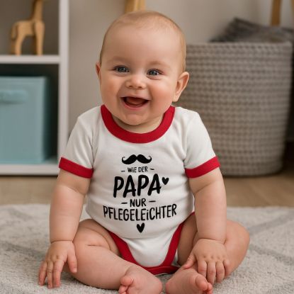 Show details for Süßer Babybody „Wie der Papa – nur pflegeleichter“ Picture of Süßer Babybody „Wie der Papa – nur pflegeleichter“