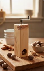 Bild von Zirbenholz Muskatnuss Reibe