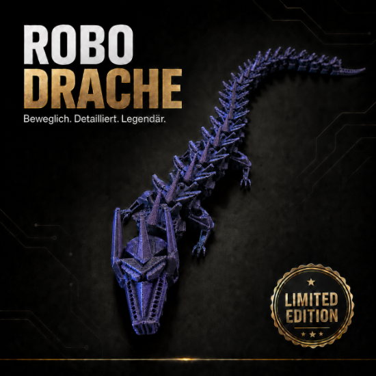 Picture of Beweglicher Drache / Violett-Schwarz / 52cm